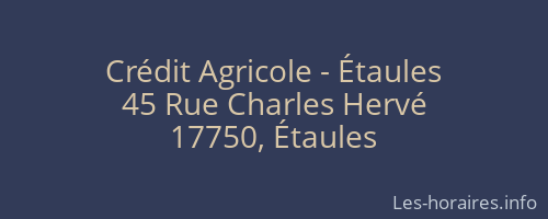 Crédit Agricole - Étaules