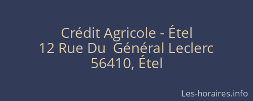 Crédit Agricole - Étel
