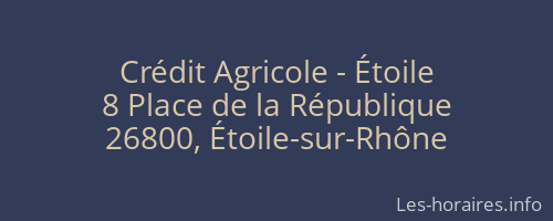 Crédit Agricole - Étoile