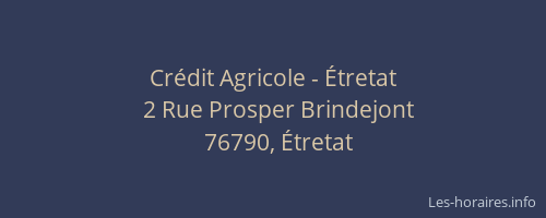 Crédit Agricole - Étretat