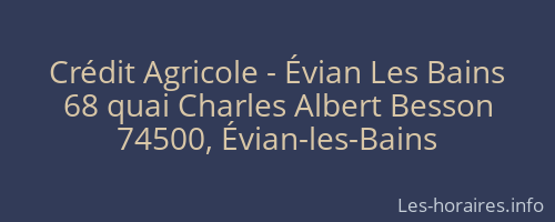 Crédit Agricole - Évian Les Bains