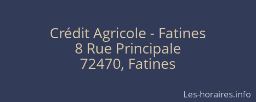 Crédit Agricole - Fatines