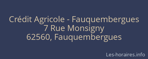 Crédit Agricole - Fauquembergues