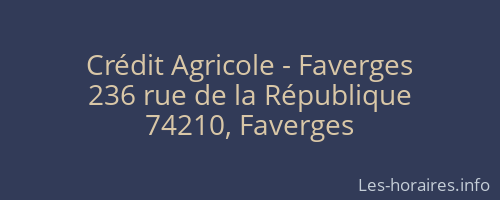 Crédit Agricole - Faverges