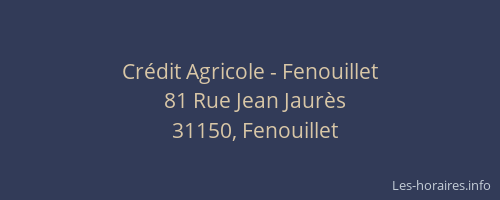 Crédit Agricole - Fenouillet