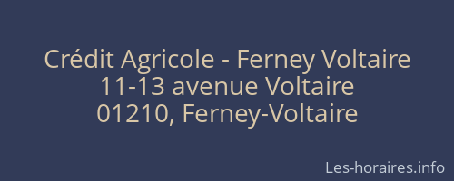 Crédit Agricole - Ferney Voltaire