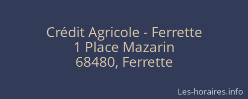 Crédit Agricole - Ferrette