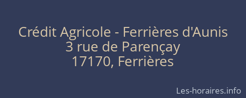 Crédit Agricole - Ferrières d'Aunis