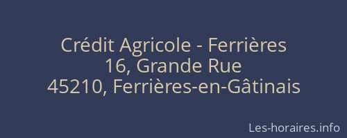Crédit Agricole - Ferrières