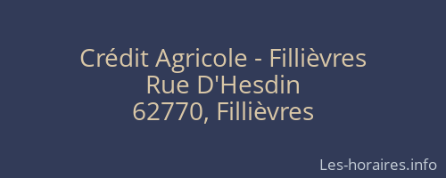 Crédit Agricole - Fillièvres