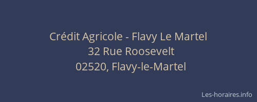Crédit Agricole - Flavy Le Martel