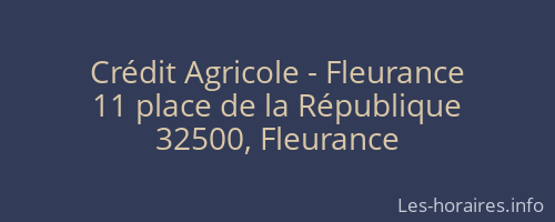Crédit Agricole - Fleurance