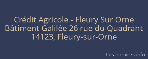 Crédit Agricole - Fleury Sur Orne