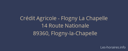 Crédit Agricole - Flogny La Chapelle