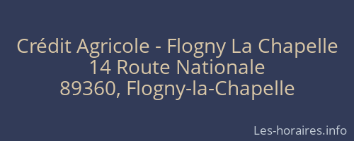 Crédit Agricole - Flogny La Chapelle