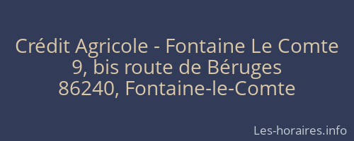 Crédit Agricole - Fontaine Le Comte