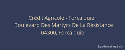 Crédit Agricole - Forcalquier