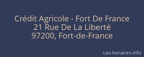 Crédit Agricole - Fort De France
