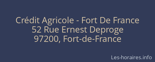 Crédit Agricole - Fort De France