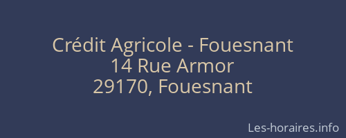 Crédit Agricole - Fouesnant
