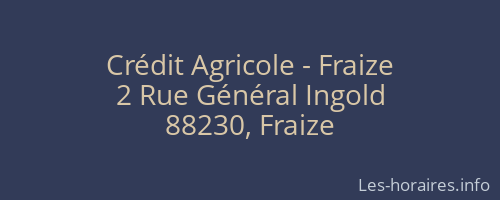 Crédit Agricole - Fraize