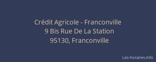 Crédit Agricole - Franconville