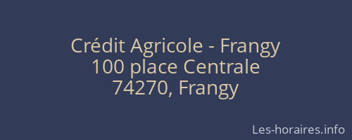 Crédit Agricole - Frangy