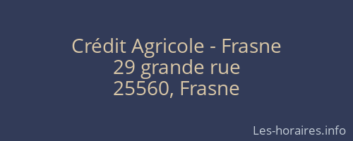 Crédit Agricole - Frasne