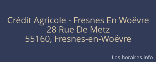 Crédit Agricole - Fresnes En Woëvre