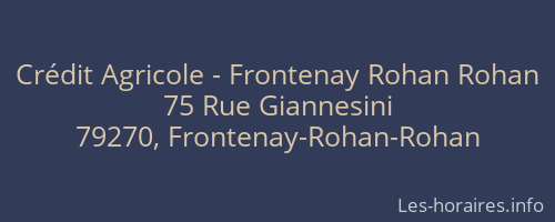 Crédit Agricole - Frontenay Rohan Rohan