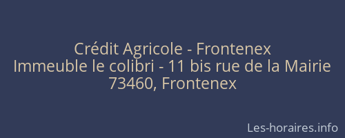 Crédit Agricole - Frontenex