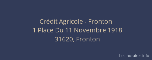 Crédit Agricole - Fronton