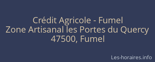 Crédit Agricole - Fumel