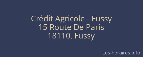 Crédit Agricole - Fussy