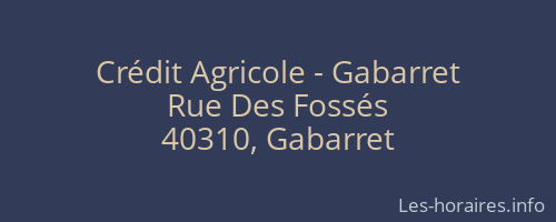 Crédit Agricole - Gabarret