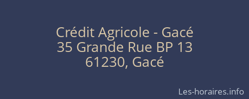 Crédit Agricole - Gacé