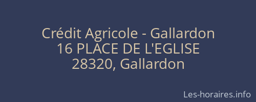 Crédit Agricole - Gallardon