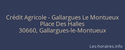 Crédit Agricole - Gallargues Le Montueux