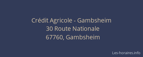 Crédit Agricole - Gambsheim