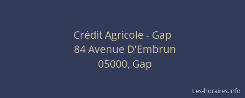 Crédit Agricole - Gap