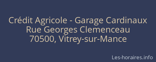 Crédit Agricole - Garage Cardinaux