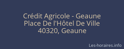 Crédit Agricole - Geaune