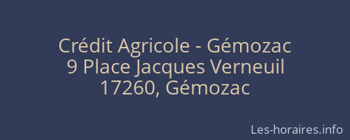 Crédit Agricole - Gémozac