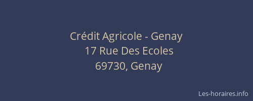 Crédit Agricole - Genay