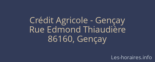 Crédit Agricole - Gençay