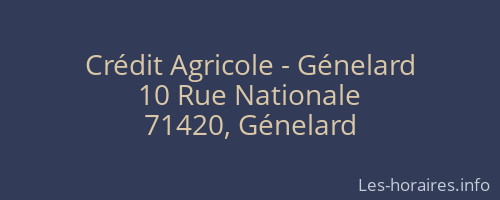 Crédit Agricole - Génelard