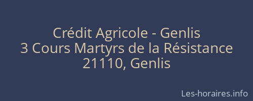 Crédit Agricole - Genlis