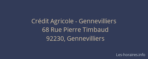 Crédit Agricole - Gennevilliers