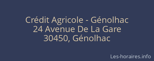 Crédit Agricole - Génolhac