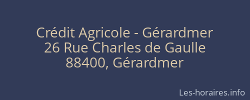 Crédit Agricole - Gérardmer